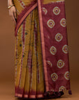 Pleasant Hues - Yellow Maroon