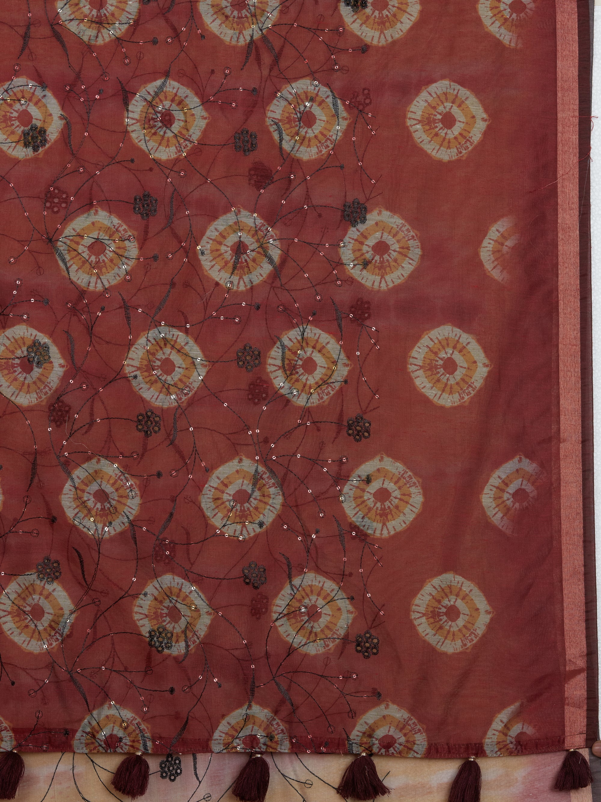 Pleasant Hues - Yellow Maroon