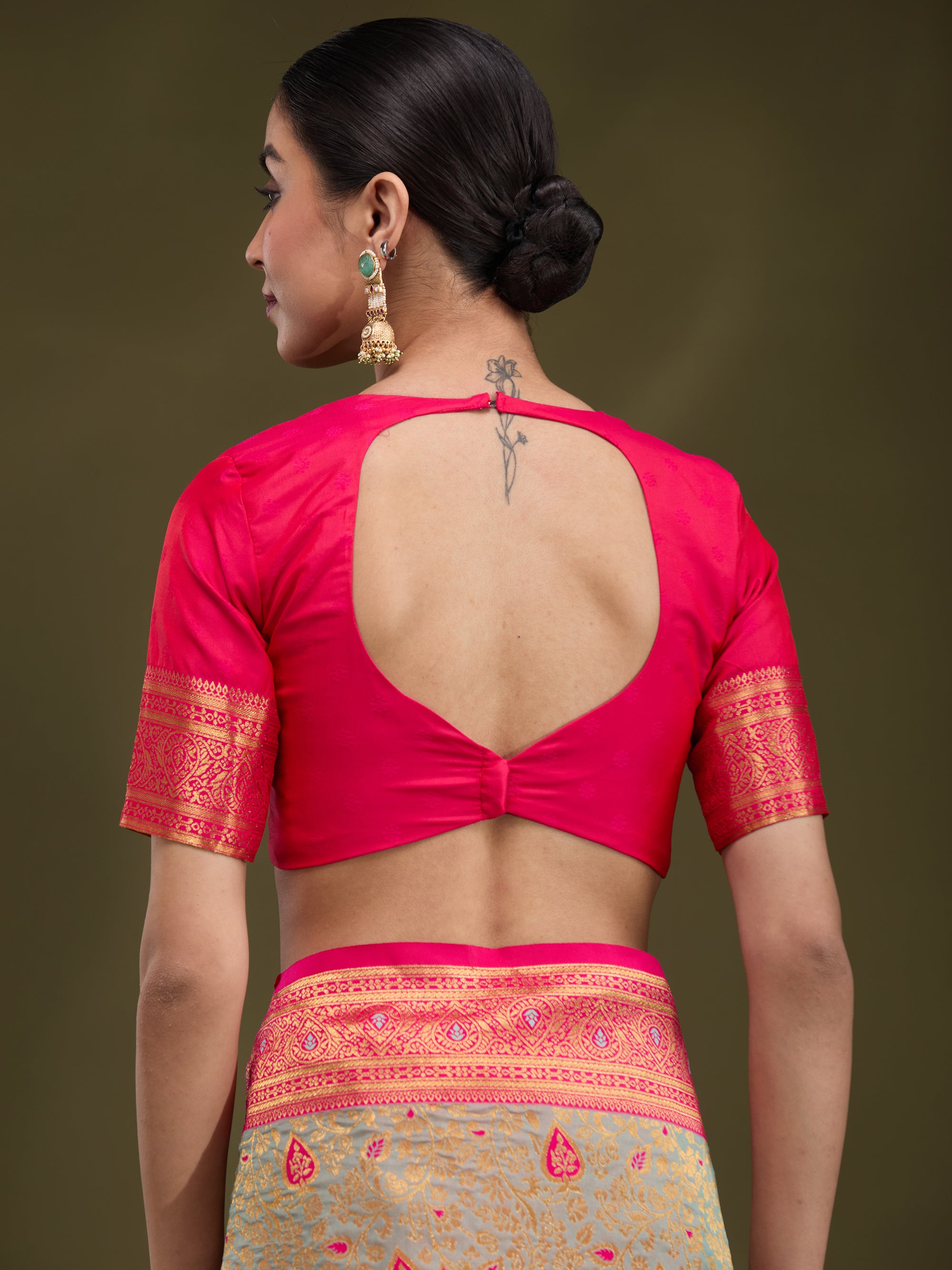 Sarika - Grey &amp; Rani Pink