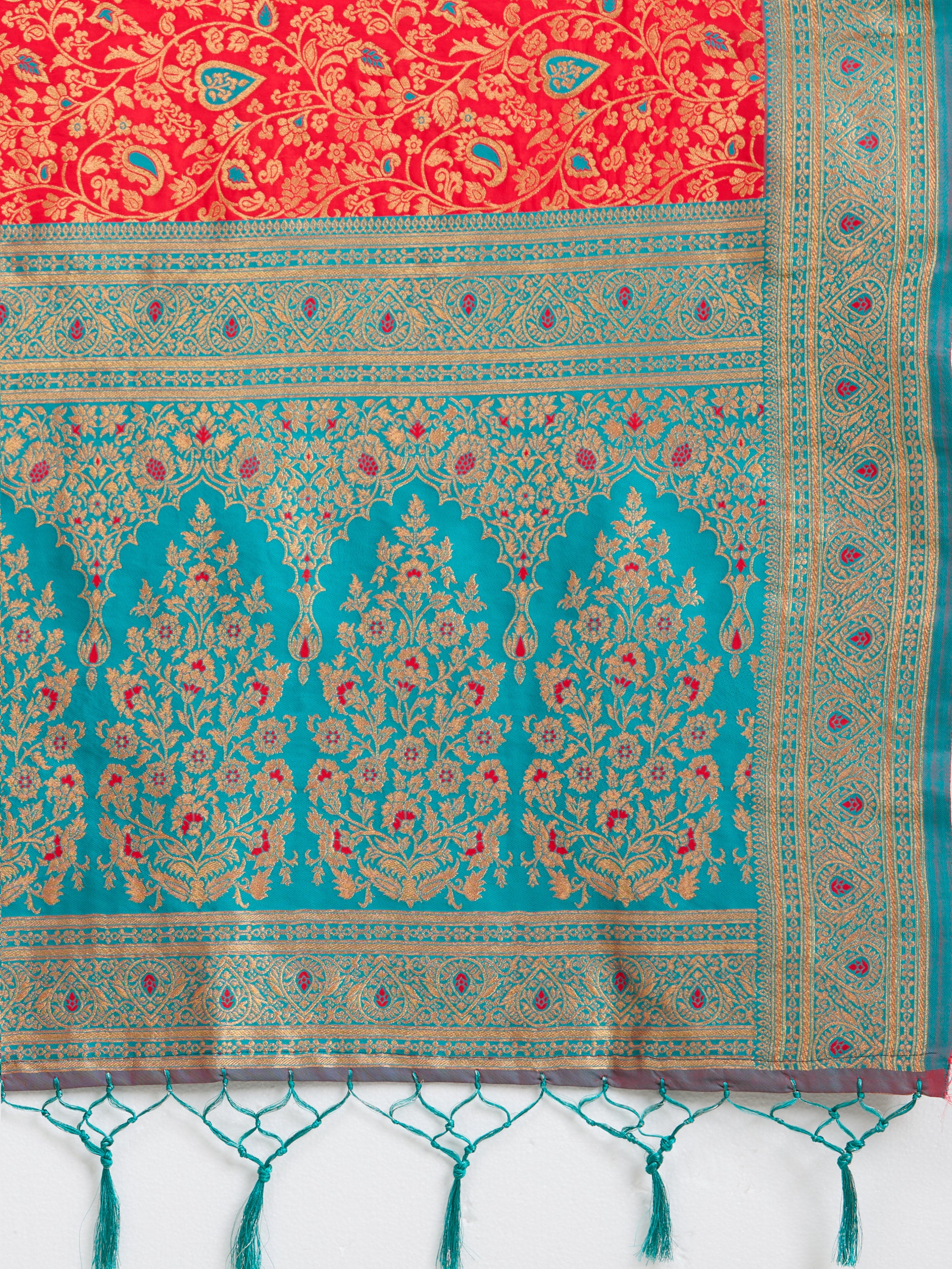 Sarika - Red &amp; Firozi