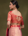 Rukmini - Peach & Red