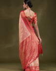 Rukmini - Peach & Red