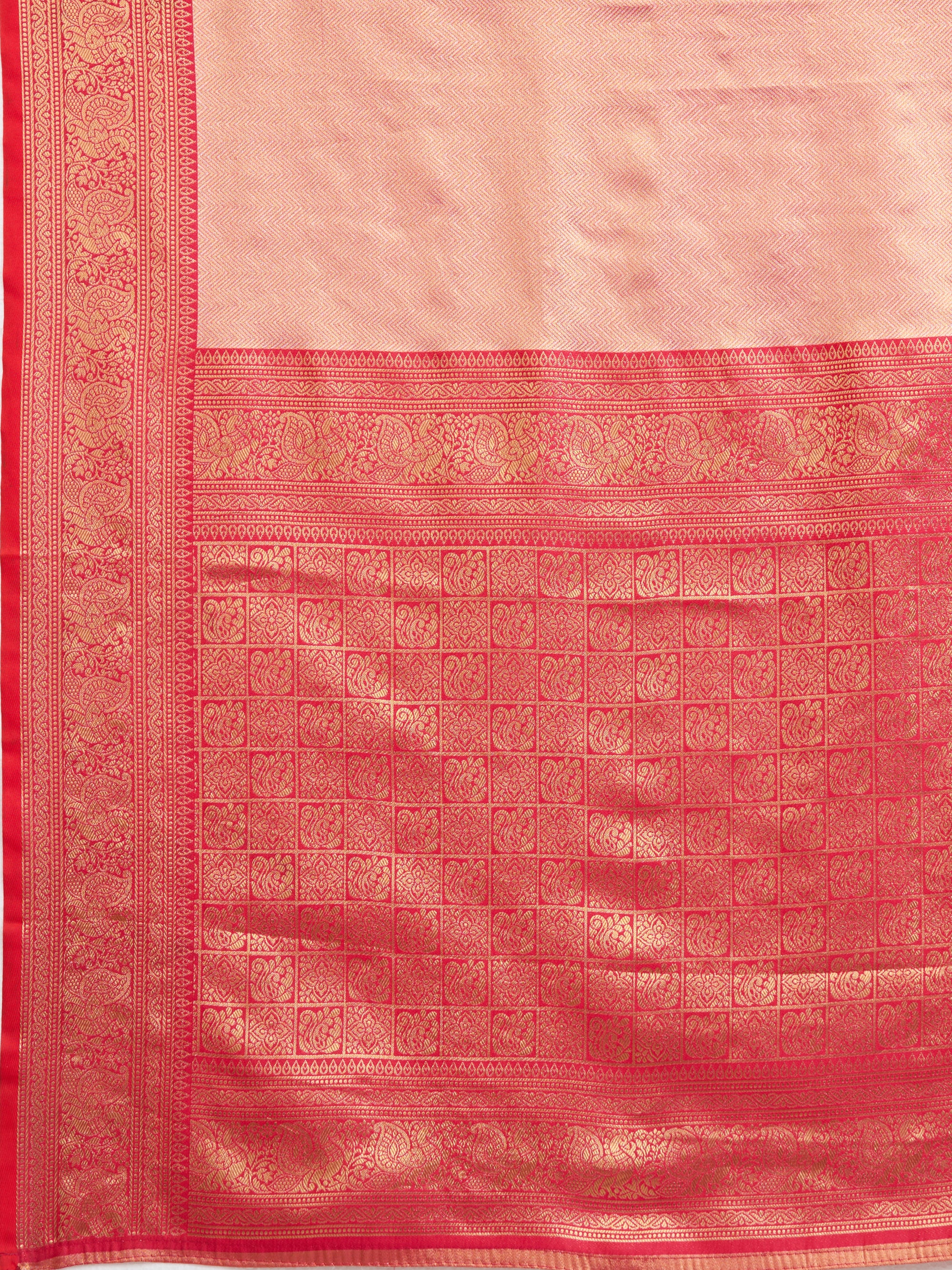 Rukmini - Peach &amp; Red