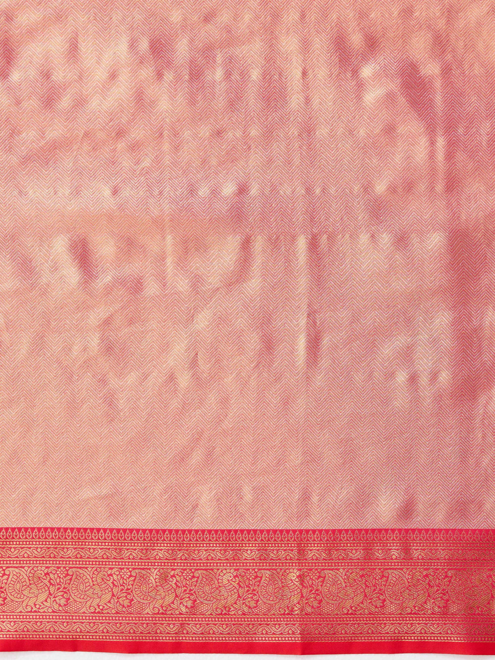 Rukmini - Peach &amp; Red