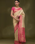Mridula - Off White & Pink