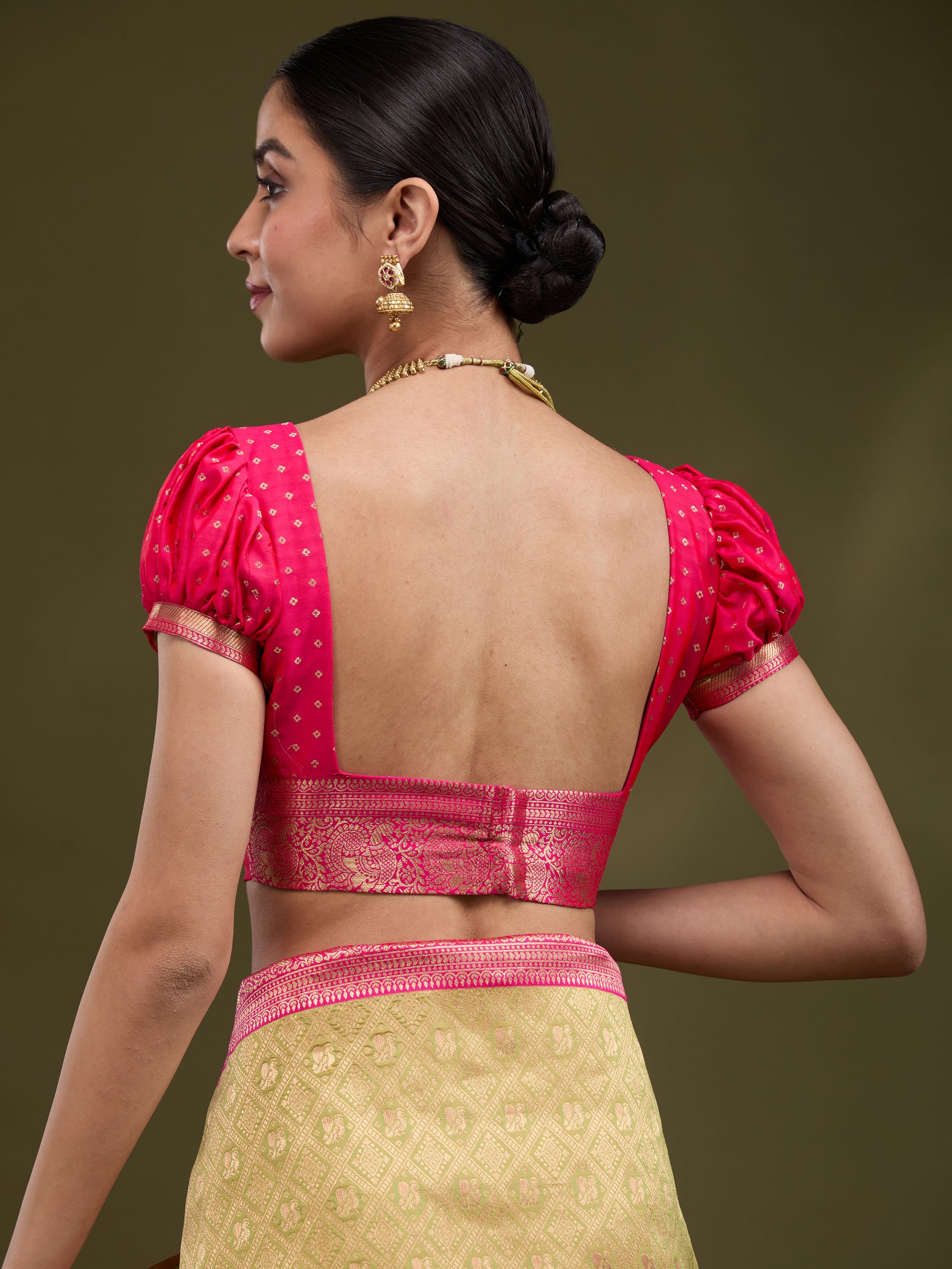 Harini - Mehendi Green &amp; Pink