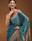 Gargi - Blue & Rust