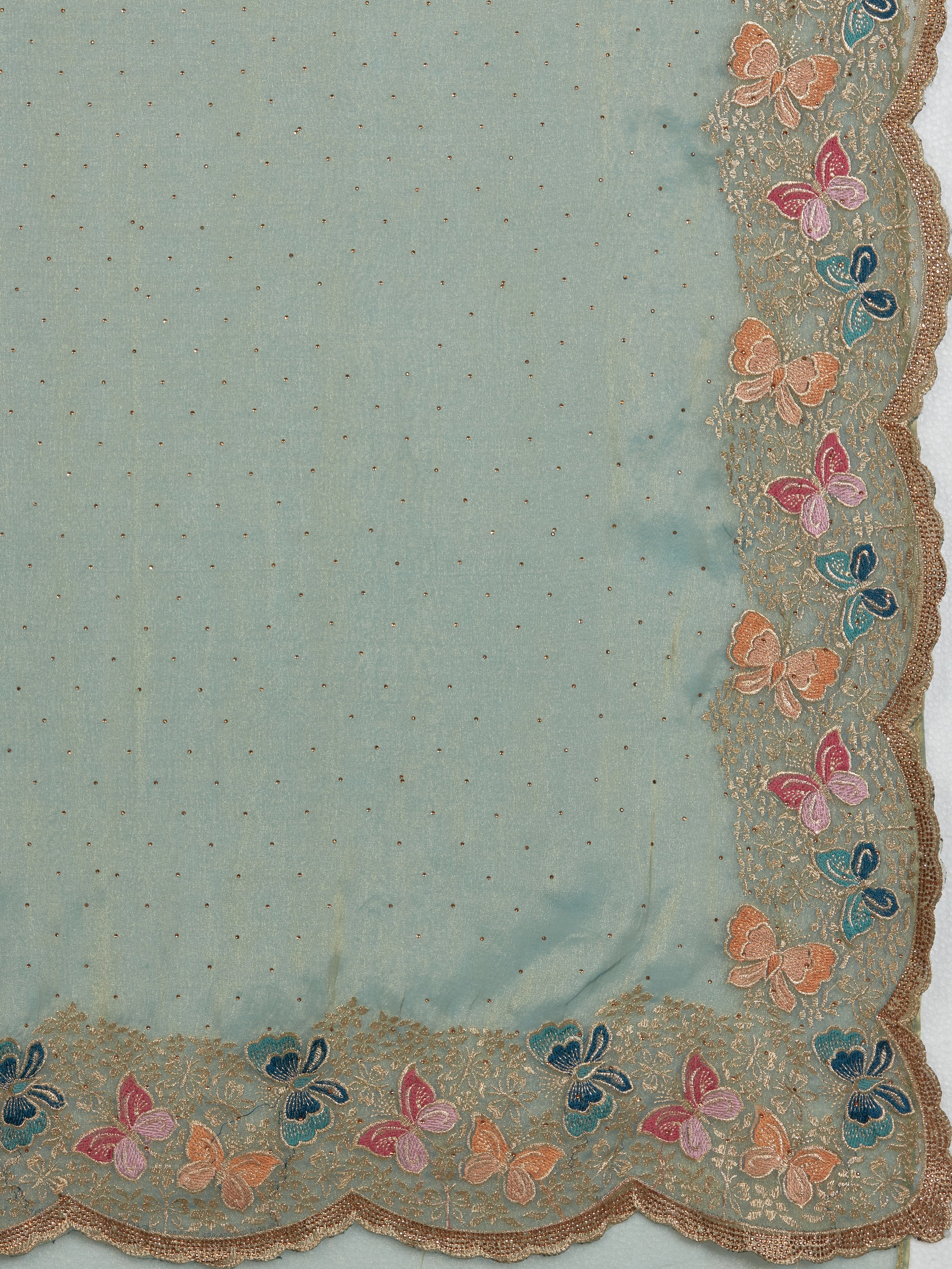 Whimsical Butterflies - Blue Gold