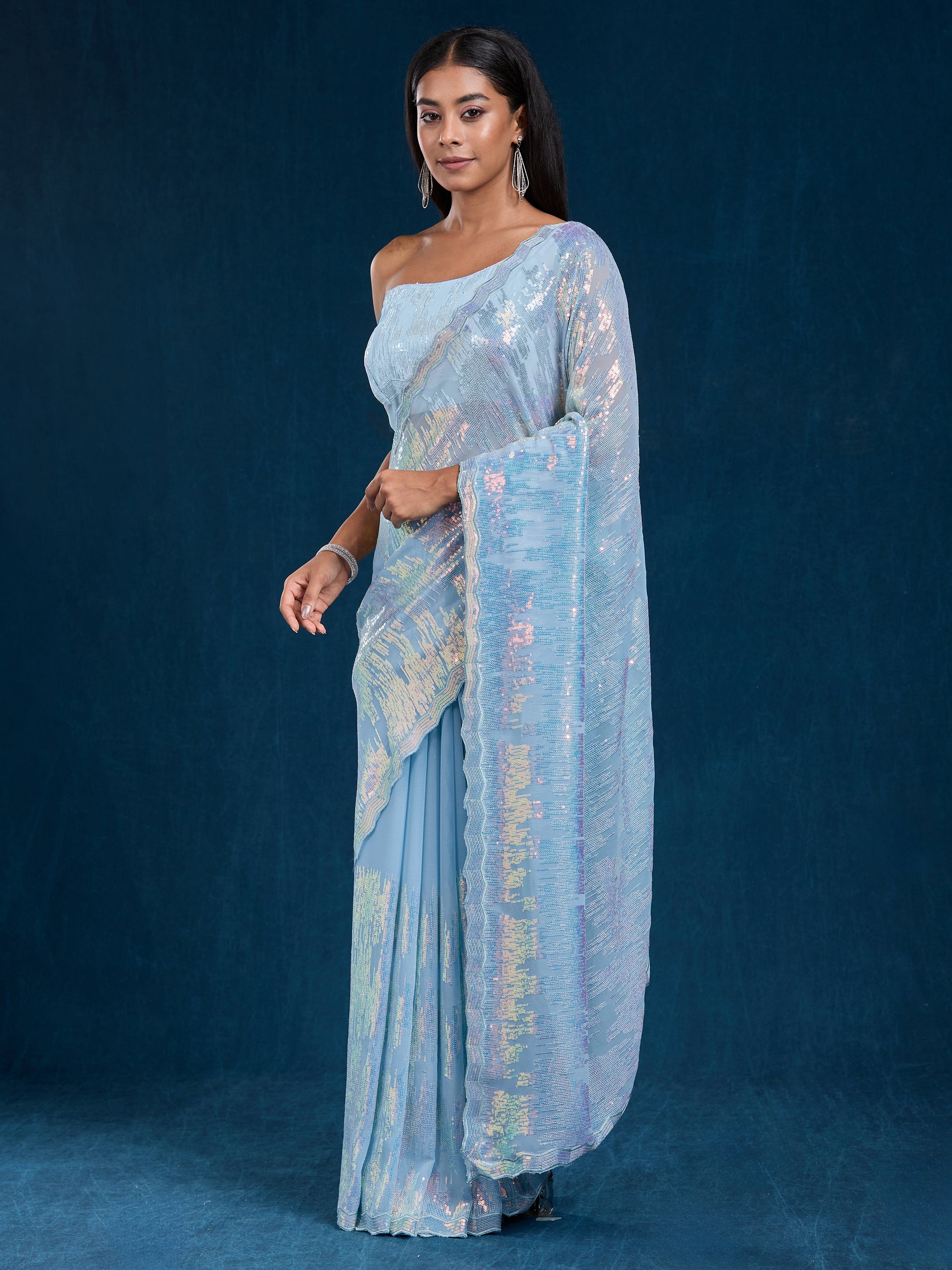 Buy Sparkling Water Sky Blue Saree Navera Sarees buy-sparkling-water-sky-blue-saree-navera-sarees