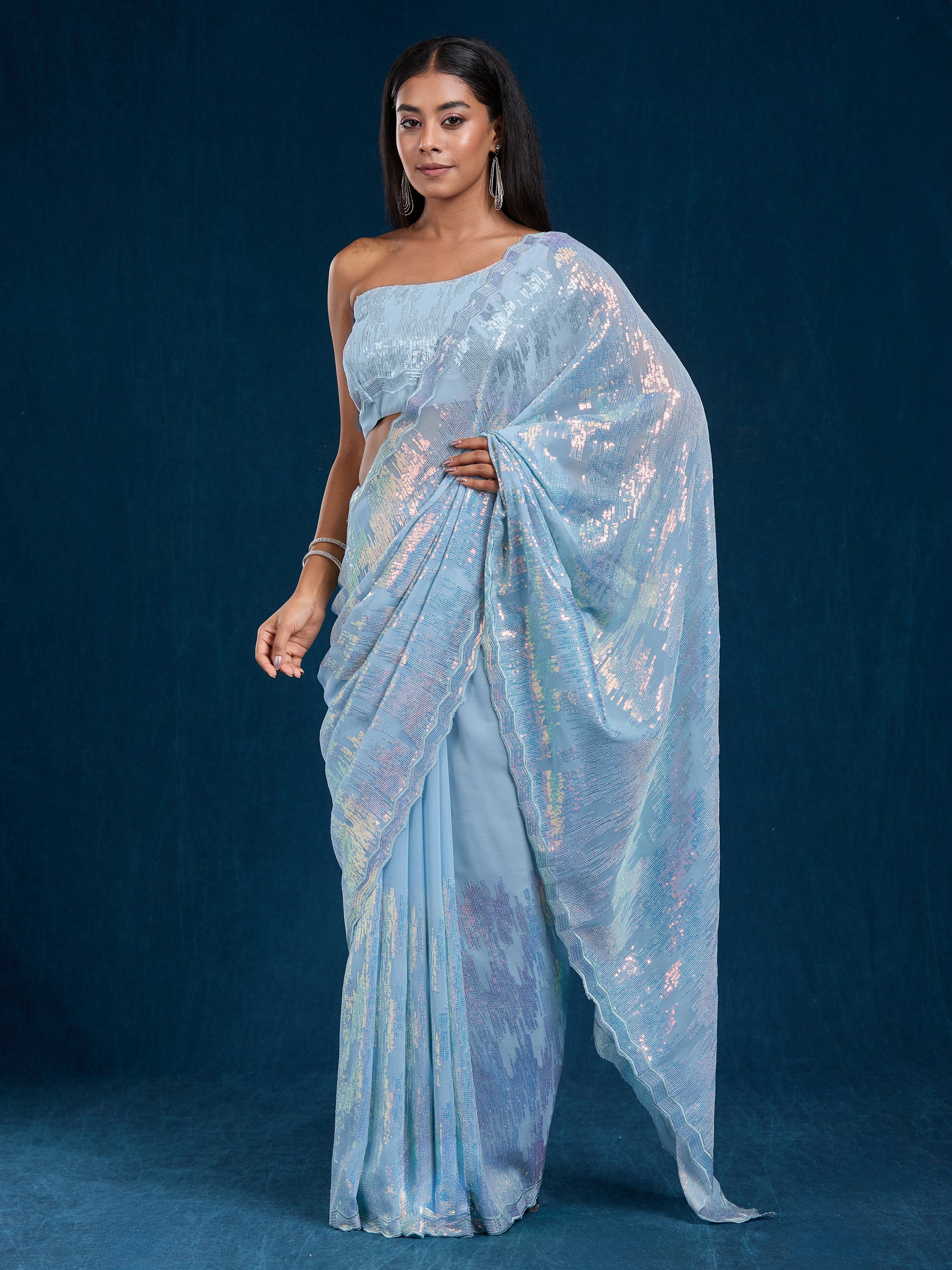 Buy Sparkling Water Sky Blue Saree Navera Sarees buy-sparkling-water-sky-blue-saree-navera-sarees