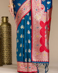 Lavanya - Blue & Red