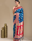 Lavanya - Blue & Red
