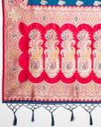 Lavanya - Blue & Red