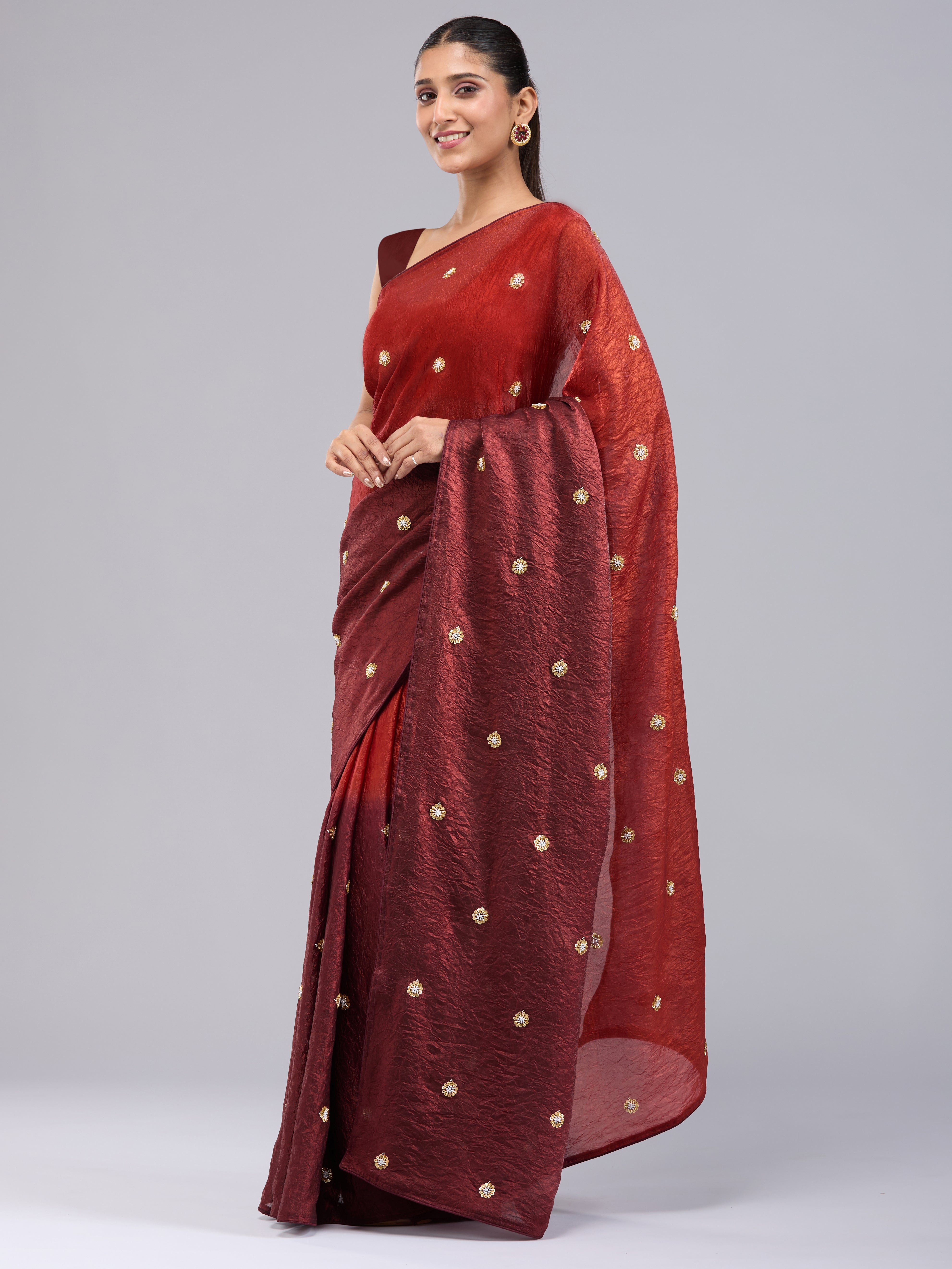 Rising Stars - Rust Ombre – Navera Sarees