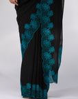 Moonlit Garden - Black & Blue