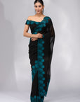 Moonlit Garden - Black & Blue