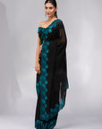 Moonlit Garden - Black & Blue