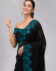 Moonlit Garden - Black & Blue