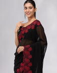 Moonlit Garden - Black & Red