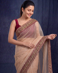 Ahilya - Peach & Maroon